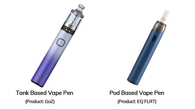 Tank Based Vape Pen vs. Pod Based Vape Pen