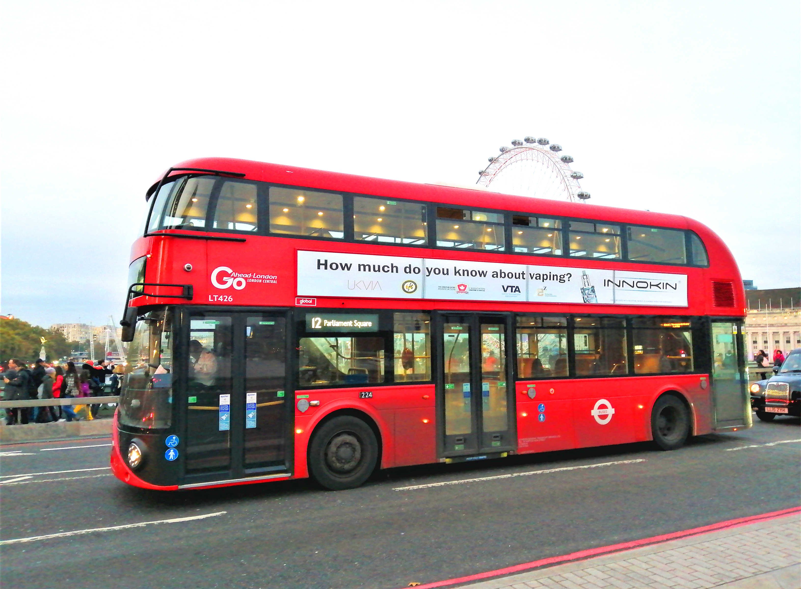Innokin Bus Advocary Campaign in UK