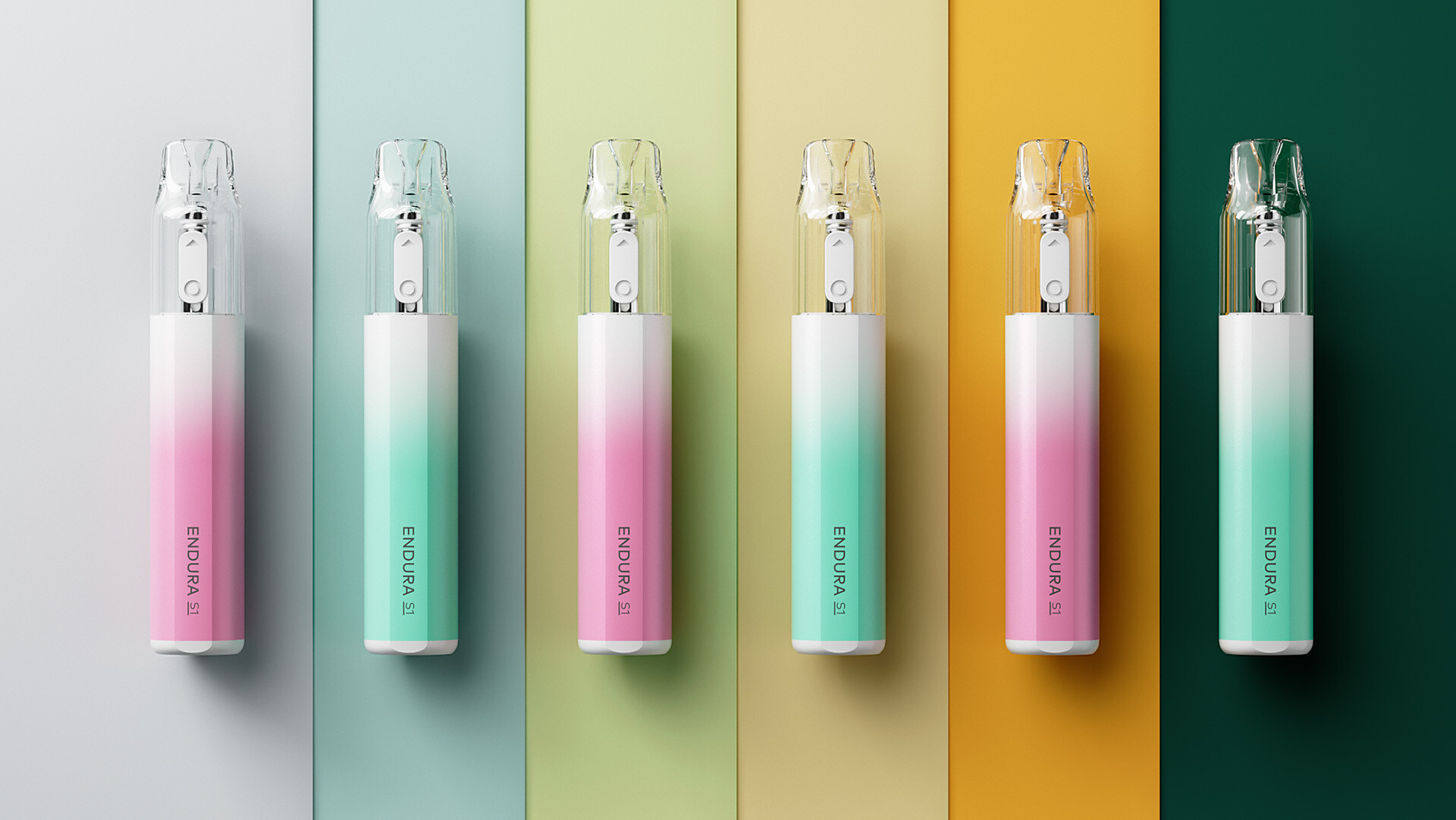 The ENDURA S1 disposable vape gradient design adds color to your vaping experience