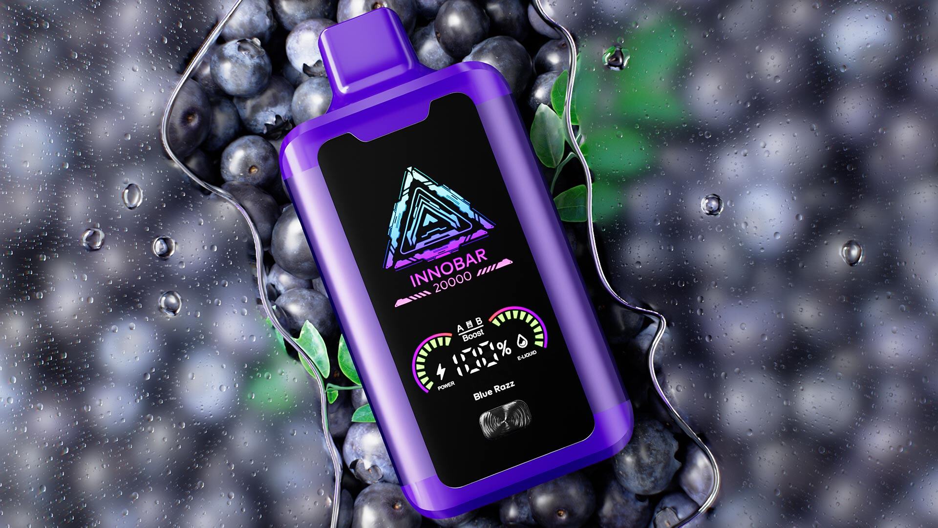 Disposable Vape INNOBAR 20000 AB Boost Blue Razz - Portable and Flavorful E-cigarette