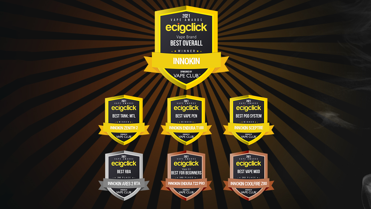 Ecigclick - Premios de Vapeo 2021 - Innokin renueva categorías clave